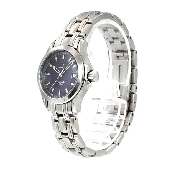 OMEGA Seamaster 120 Date 2571 82 Quartz Blue Dial Ladies Watch 90276319
